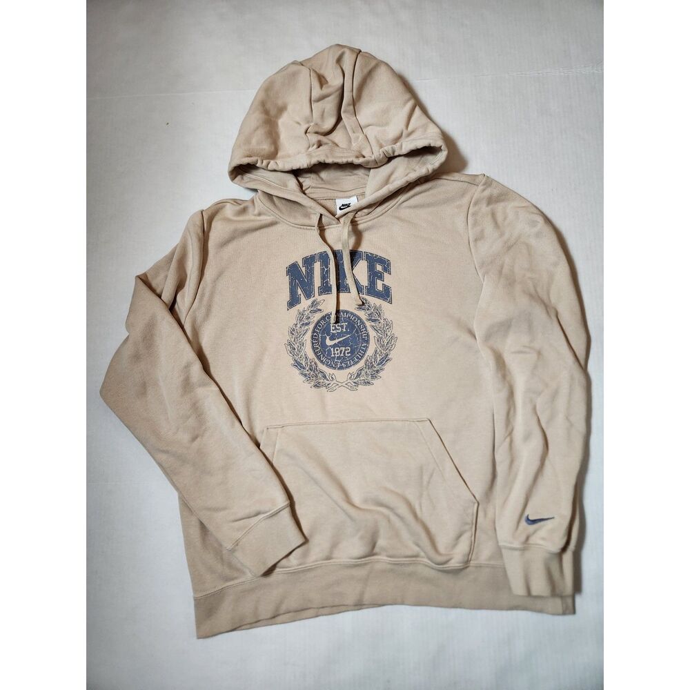 Nike Women’s Large Hoodie Beige Championship Athletics 1972